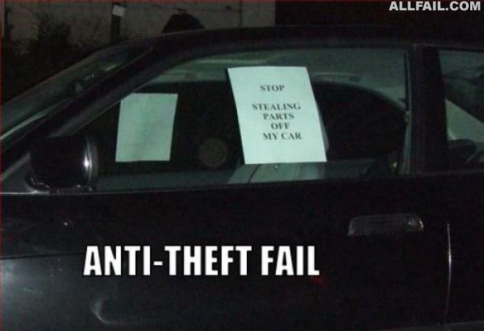 anti theft fail
