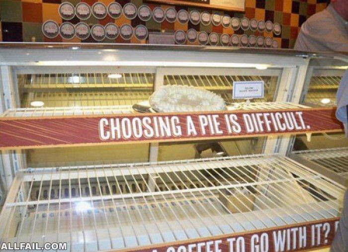 choosing a pie