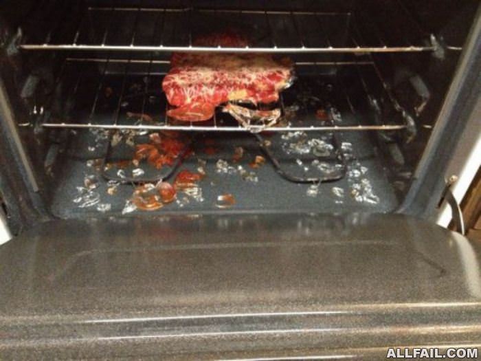 cooking pizza fail