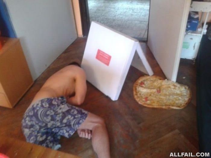 dropped the pizza