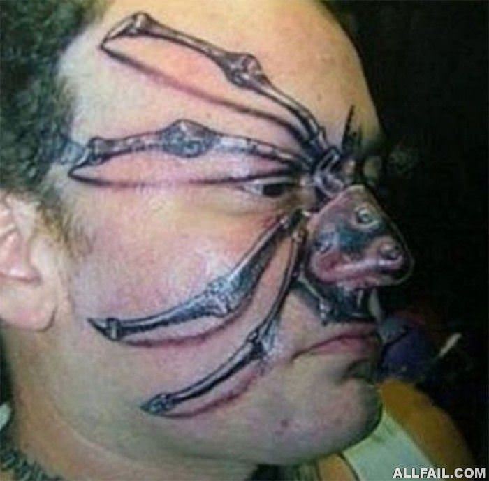 excellent face tattoo