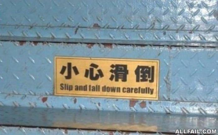 fall carefully