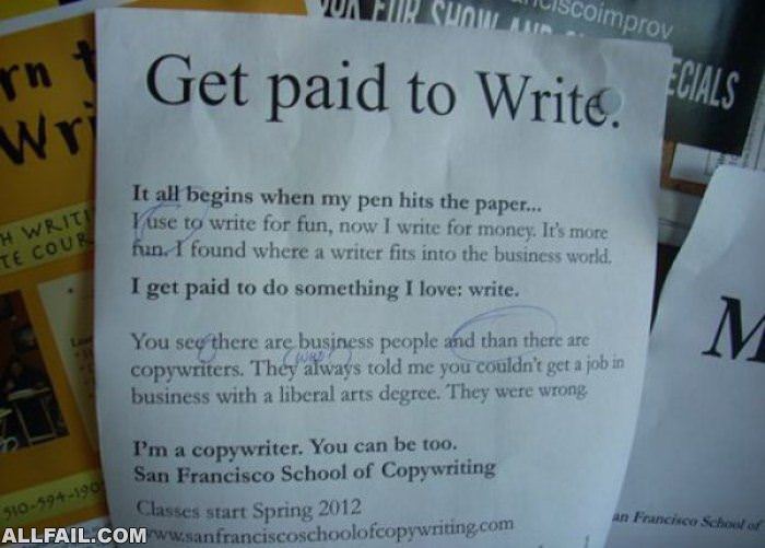 get paid to write