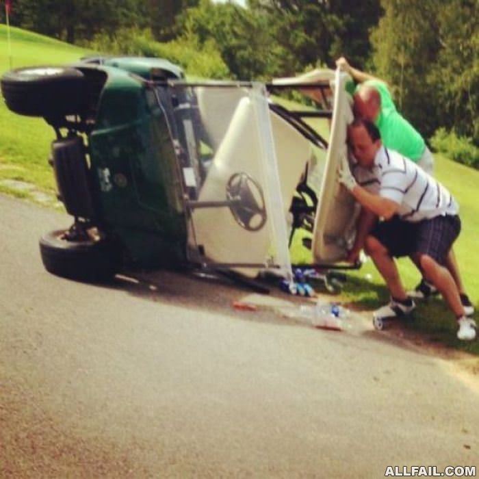 golf cart fail