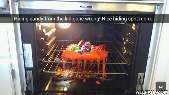 hiding candy gone wrong