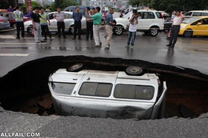 huge sink hole