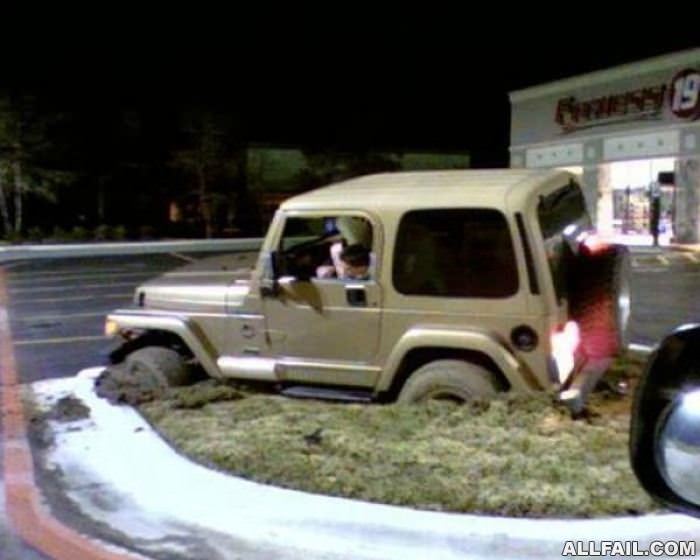 jeep is stuck