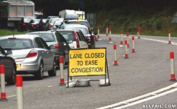 lane closed