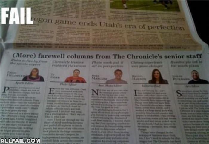 newspaper fail