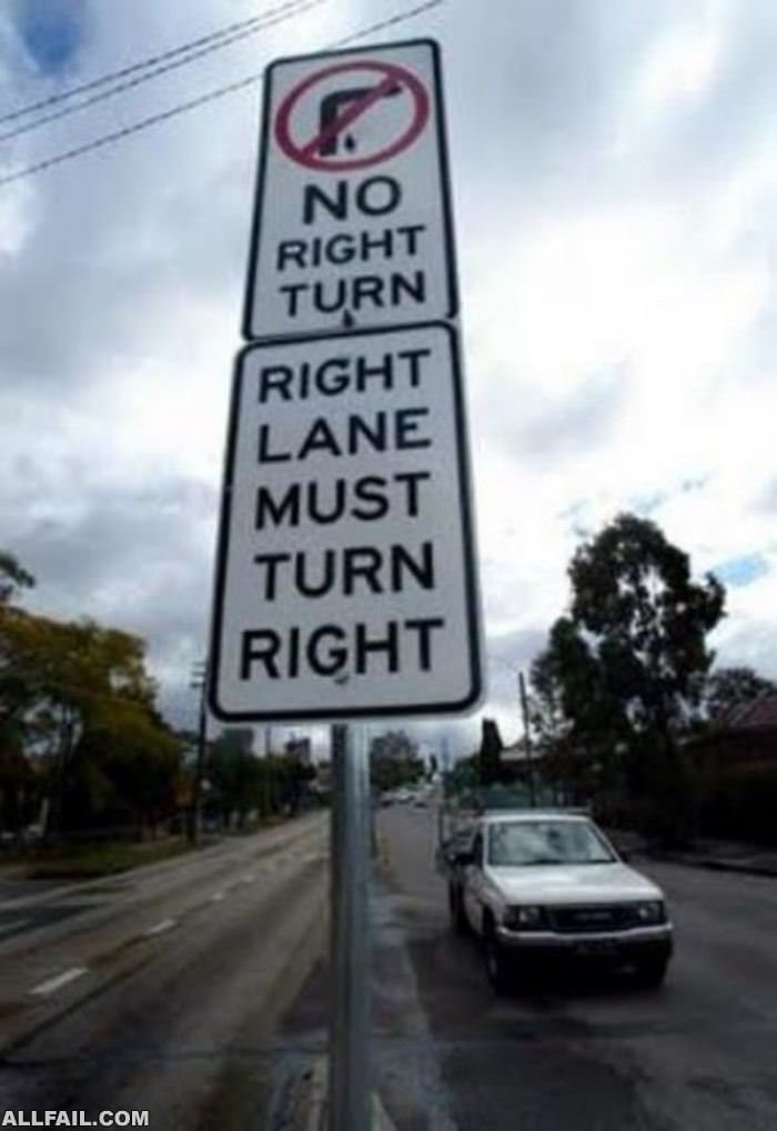 no right turn