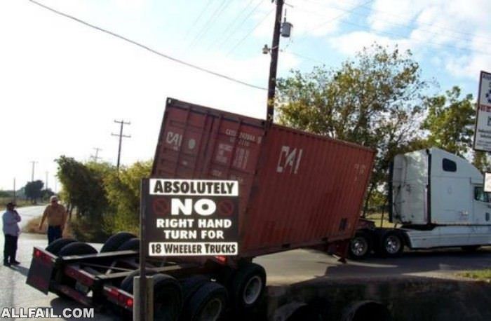 no right turn for trucks