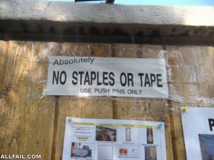 no tape please