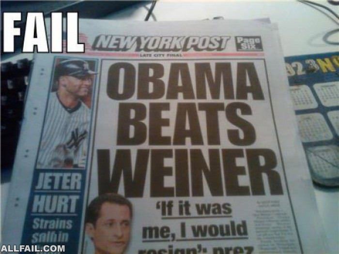 obama beats weiner