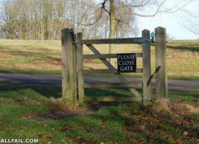 please close gate