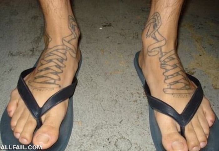 shoe laces tattoo