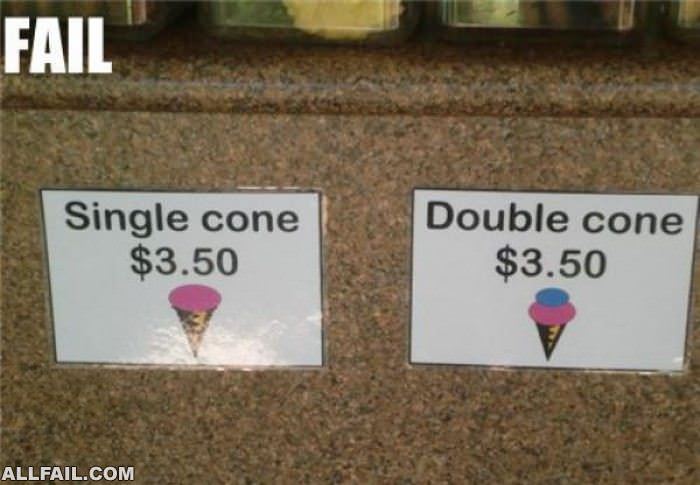 single and double cone
