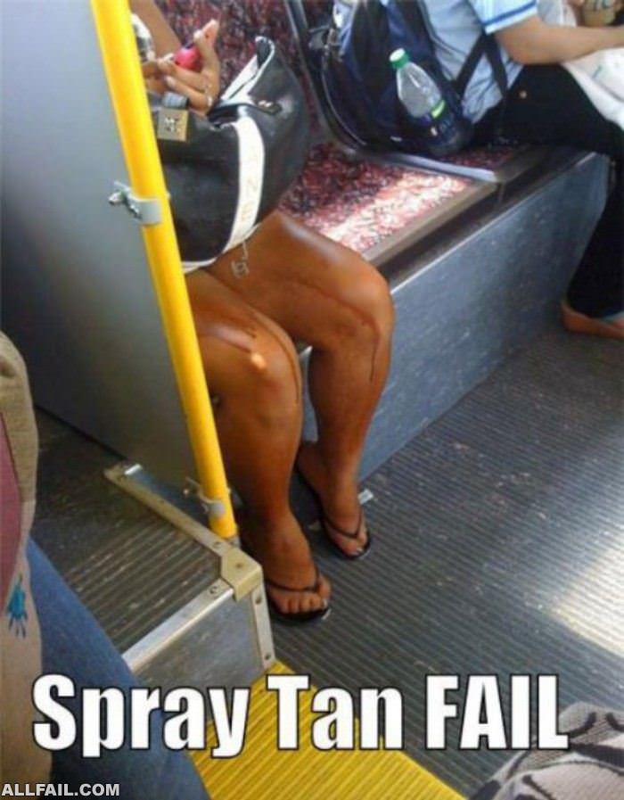 spray tan fail