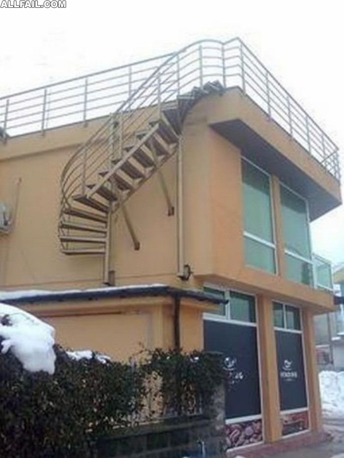 the weird stairs to nowhere