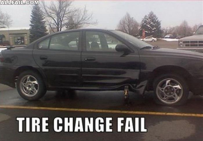 tire change fail