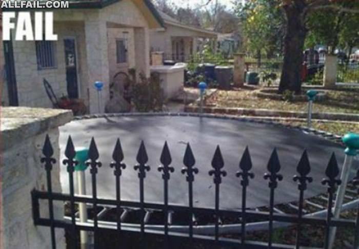 trampoline fence