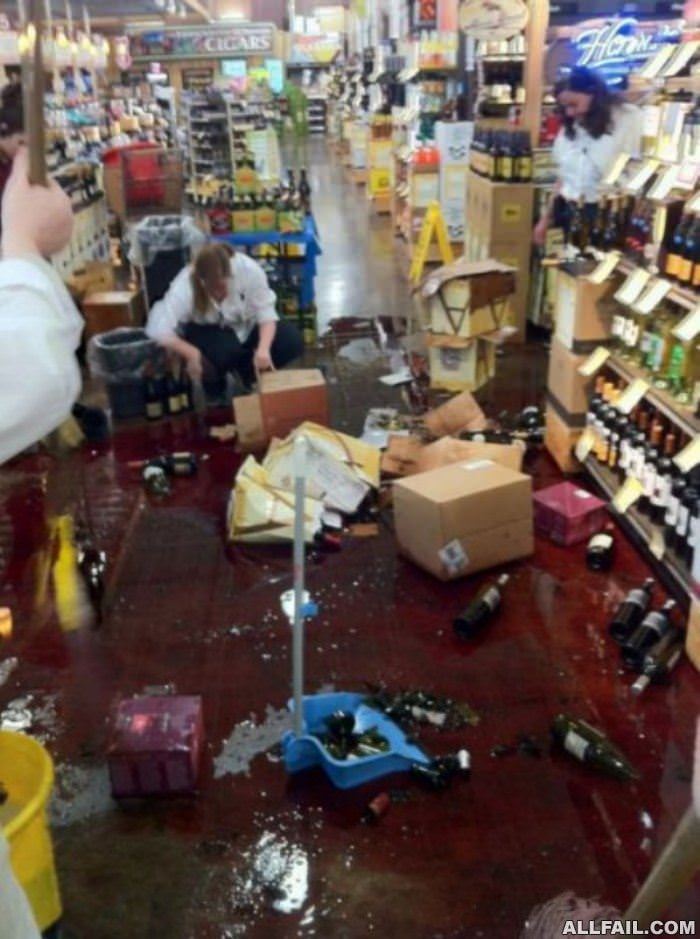 wine stoor mess