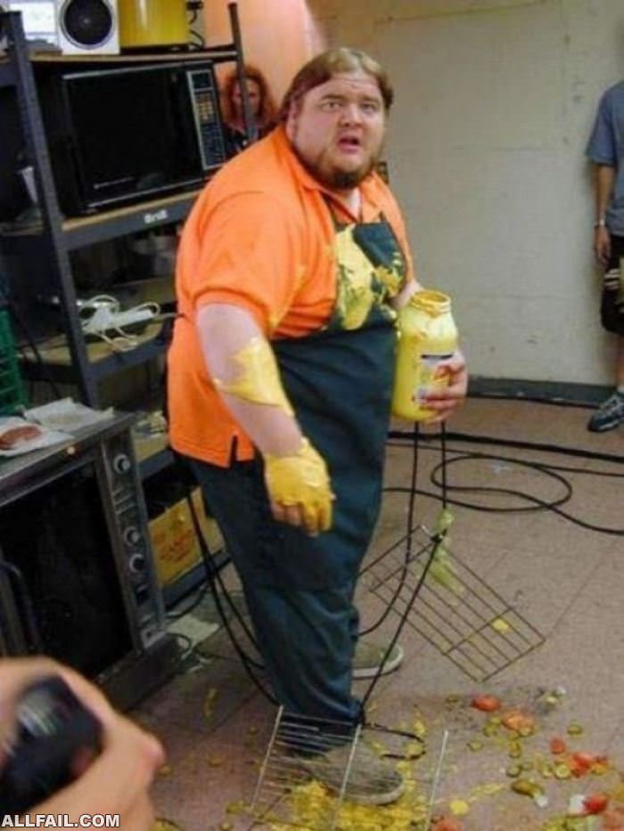 spilled the mustard