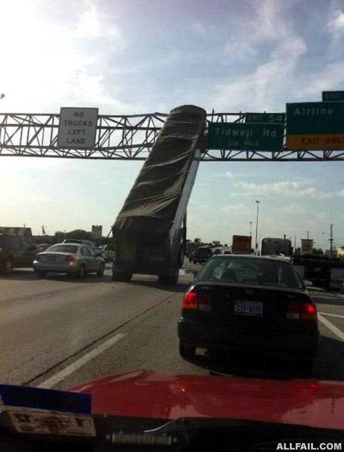 truck crash epic fail